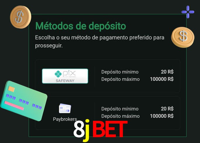 O cassino 8jbet oferece uma grande variedade de métodos de pagamento